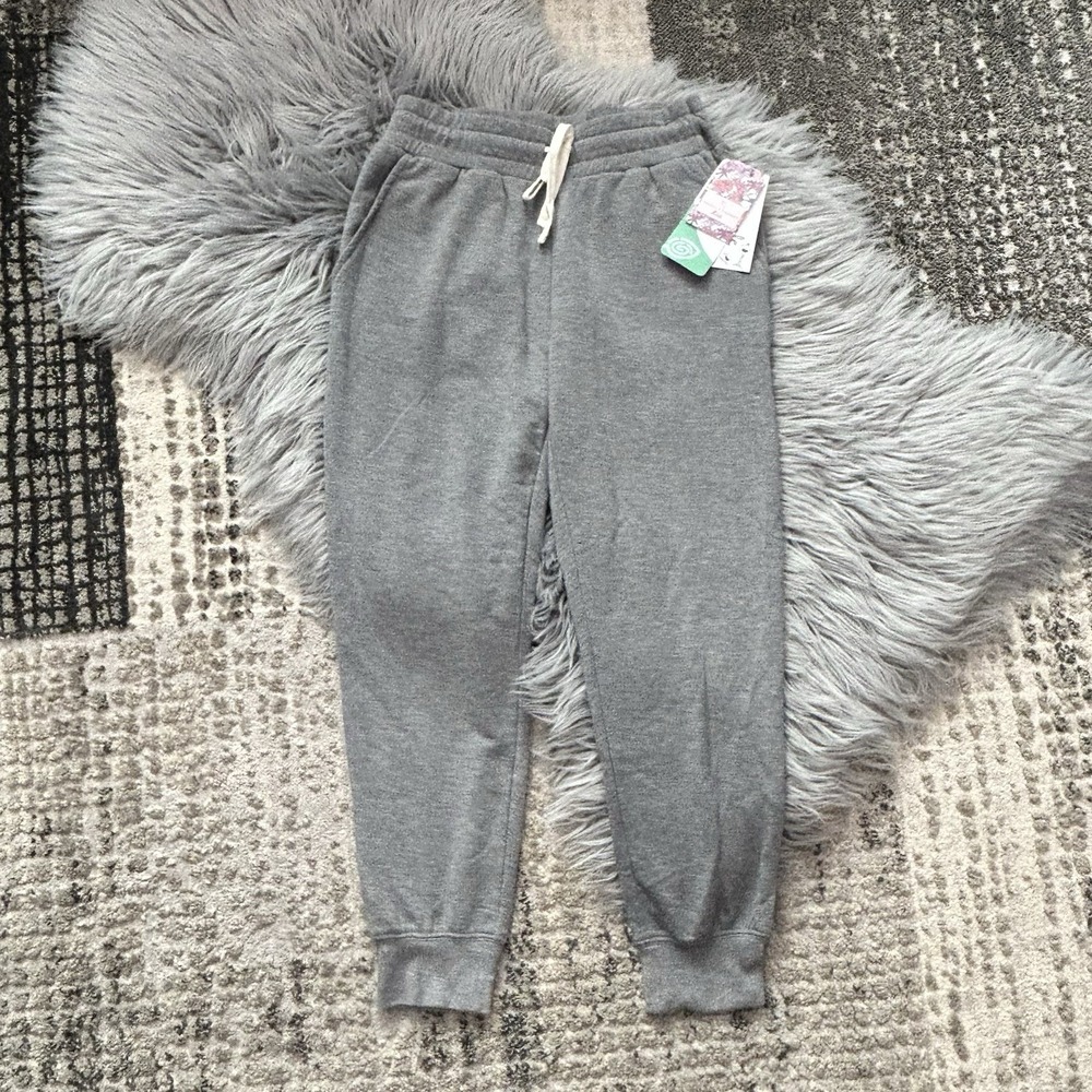 Threads 4 Thought Girls Heathered Grey Fleece Joggers Size 8Y ($48) So Very Soft